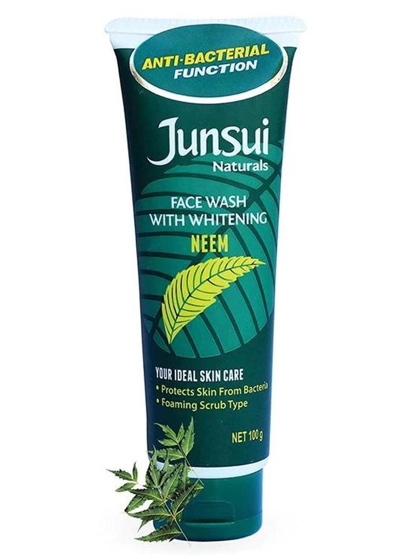 Junsui جل غسول الوجه الطبيعي مع النيم المبيض