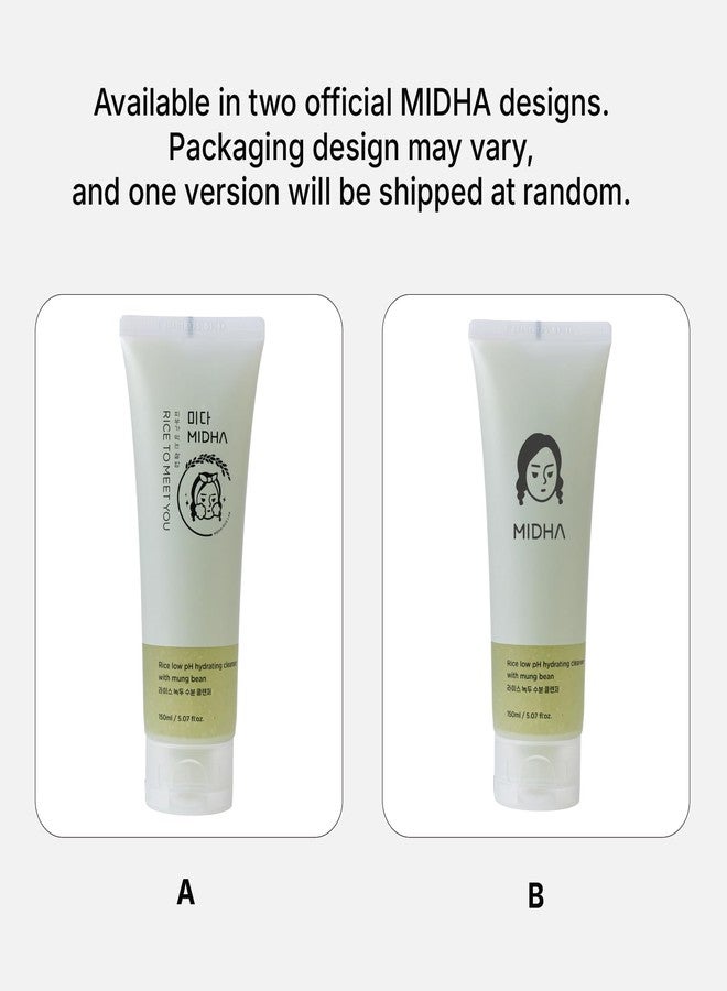 MIDHA RICE LOW PH HYDRATING CLEANSER WITH MUNG BEAN, 5.07fl.oz/150ml,Balanced pH Gel Cleanser, Hydrating, Soothing, Gentle Daily Cleanser, Deep Cleansing, Pore-Purifying, Nourishing Care - Image 2