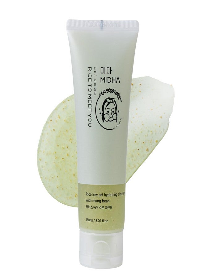 MIDHA RICE LOW PH HYDRATING CLEANSER WITH MUNG BEAN, 5.07fl.oz/150ml,Balanced pH Gel Cleanser, Hydrating, Soothing, Gentle Daily Cleanser, Deep Cleansing, Pore-Purifying, Nourishing Care - Image 1