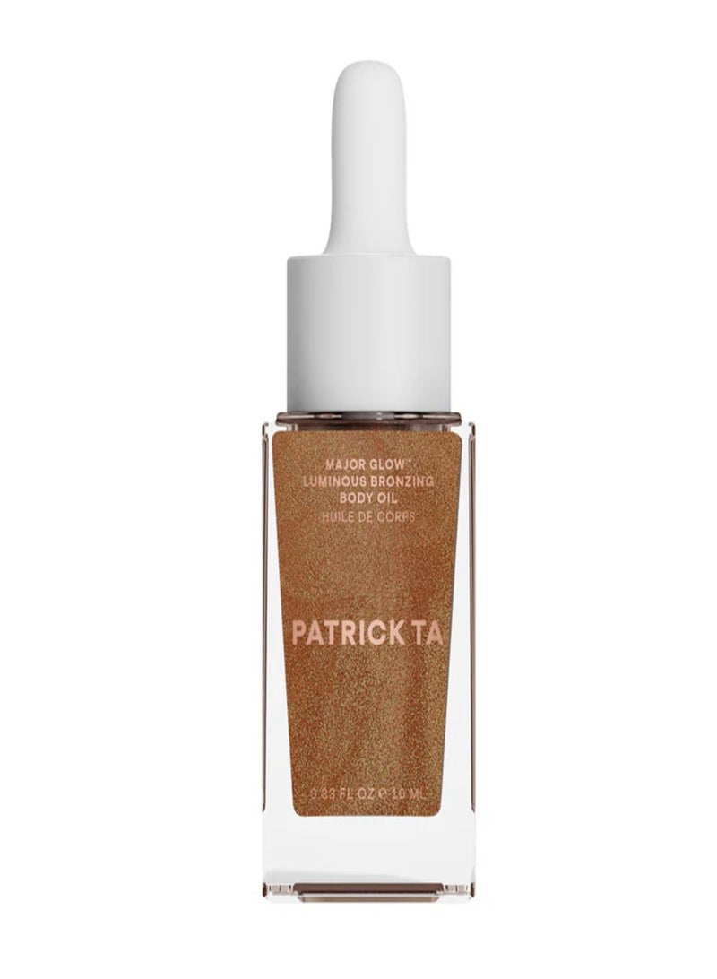 Patrick Ta Major Glow Luminous Bronzing Body Oil – Mini Size 10ml | Instant Radiant Glow - Image 1