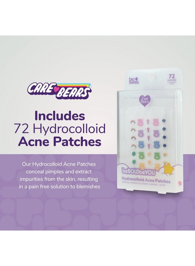 BioSwiss Pimple Patches, Care Bears Printed Acne Patch for Zits and Blemishes, Hydrocolloid Spot Stickers for Face and Skin, 72 Count - Image 2