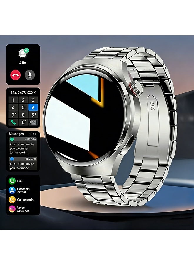 Outdoor Sports Smartwatch, HD Display, Wireless Calling, Message Notifications, 100+ Sports Modes, Fitness Tracking, Pedometer, and Distance Tracking for Men