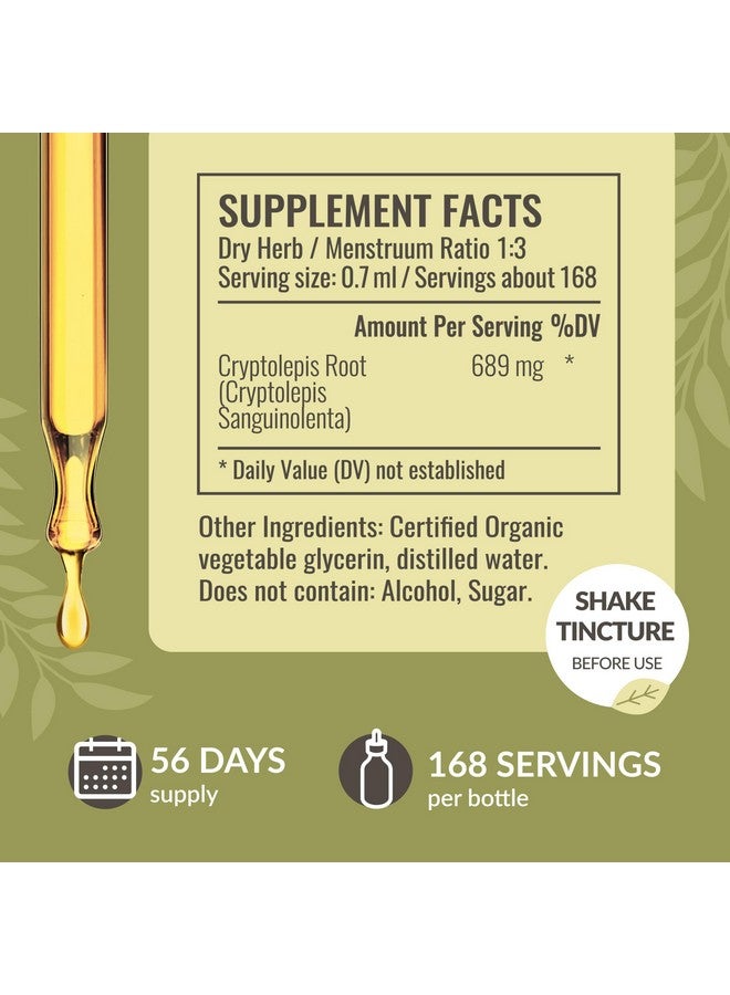 HERBAMAMA Cryptolepis Tincture - Vegan Cryptolepis Sanguinolenta Immune Support Supplement for Overall Detox - Non-GMO, Alcohol & Sugar-Free Immunity Drops, 56-Day Supply - Image 3