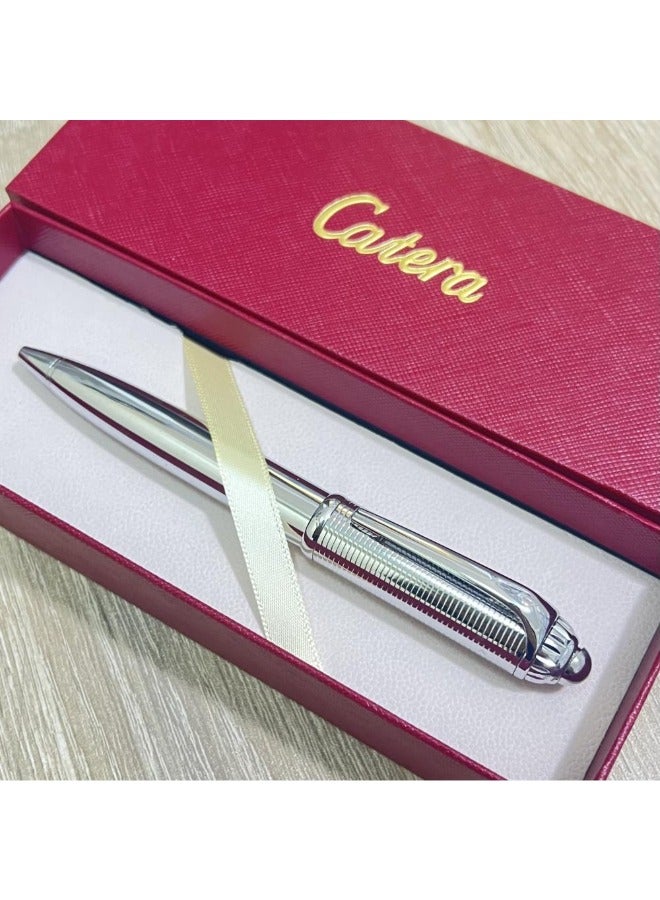 كاتيرا قلم بجودة و اناقة عالية بتصميم مريح وسلس لون فضي. - Image 1