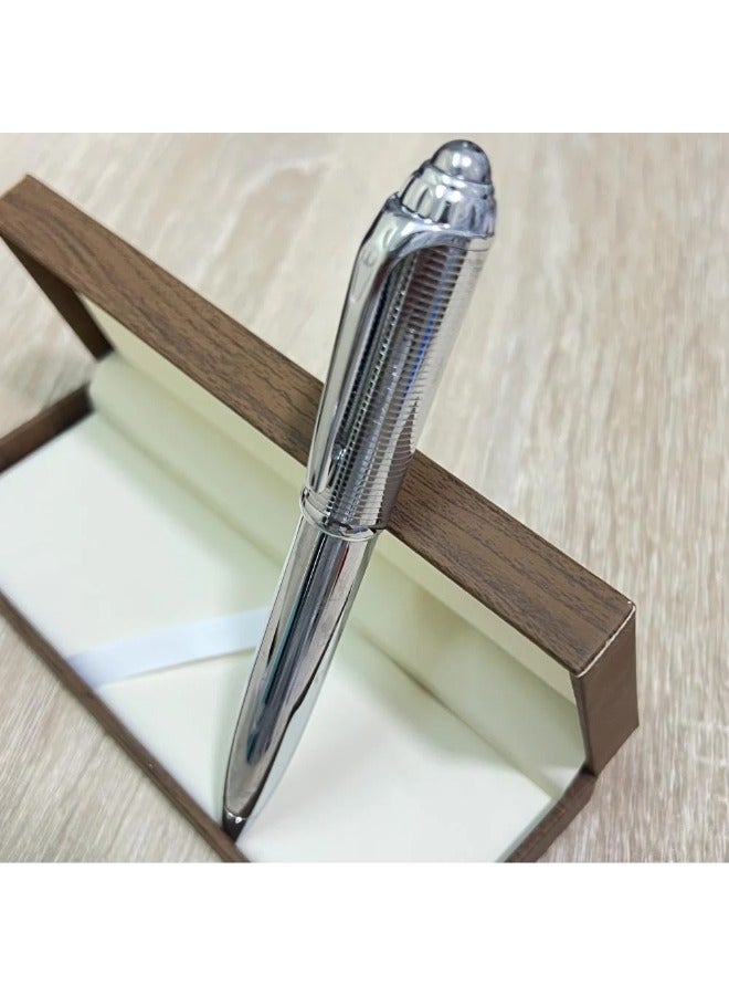 كاتيرا قلم بجودة و اناقة عالية بتصميم مريح وسلس لون فضي. - Image 2