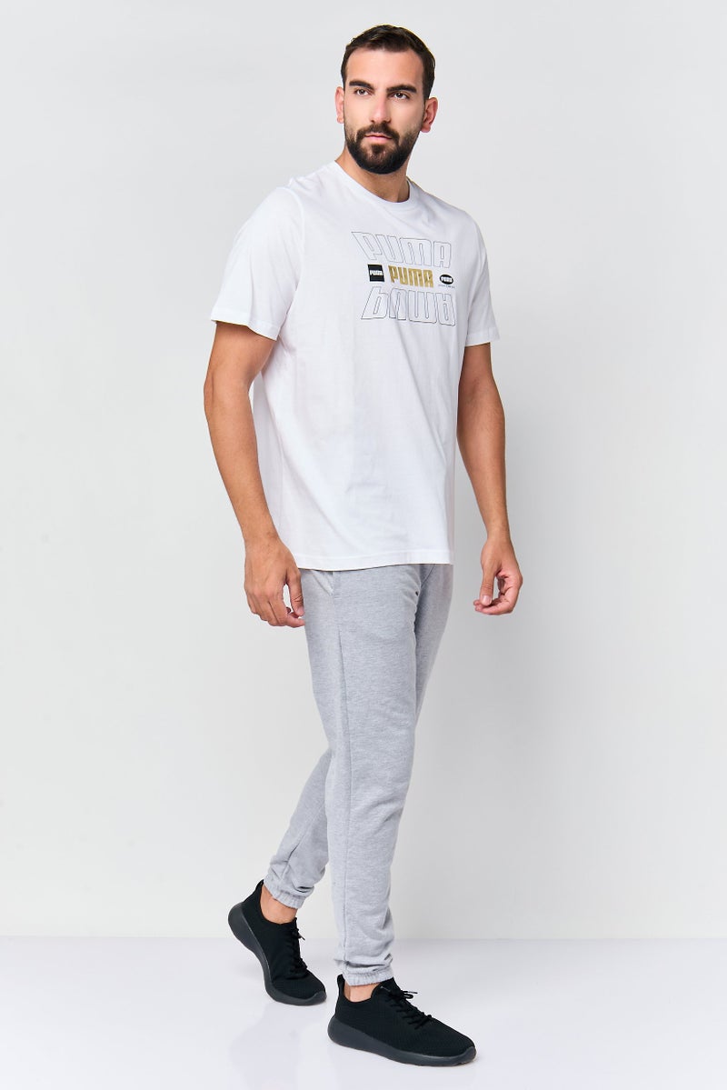 PUMA Men Sportswear Fit Short Sleeve Outdoor T-Shirt, White - Image 2