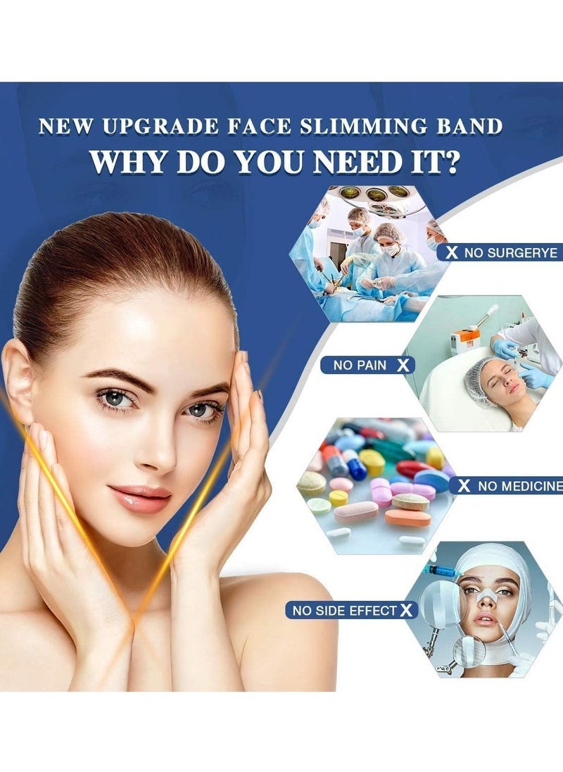 Captaintech Breathable Face Slimming Strap, Face Lift Strap, Reusable Face Lifting Bandage Pain-Free Jawline Shaping Band, V Line Shaping Face Masks, Anti-Sagging-Aging-Wrinkle-Snore Belt for Women （White） - Image 2