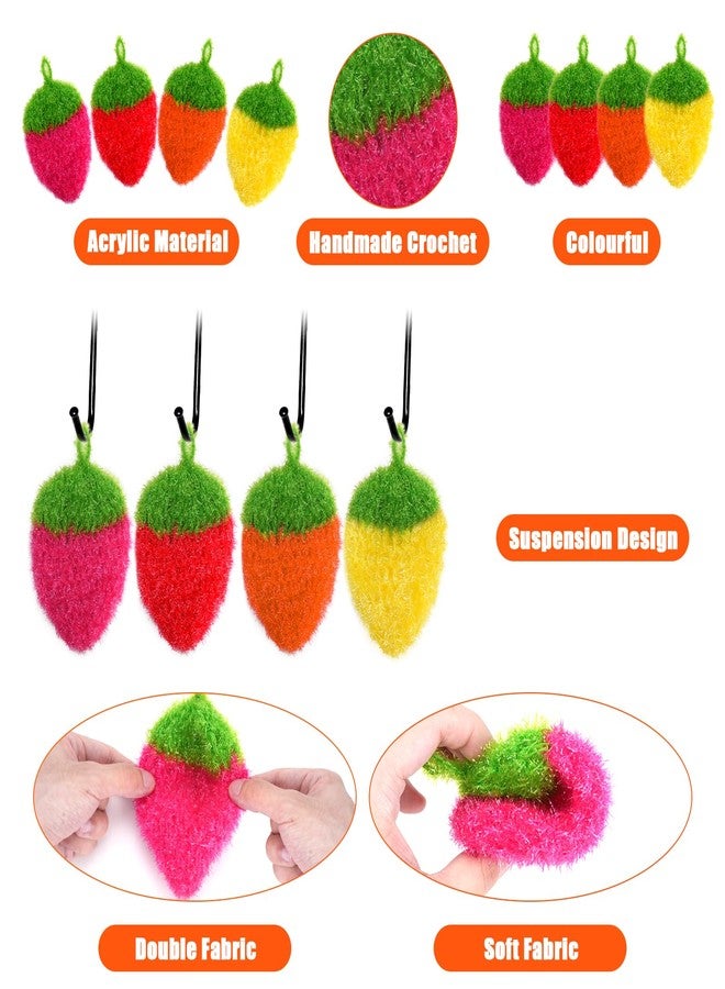 CUGBO 8Pcs Acrylic Dish/Pot Scrubbers for Kitchen Dish Washing/Washcloth, Hand-Knitted Washing Rags Towel, Non-Scratch for Stainless Steel(Mixed Color) - Image 5