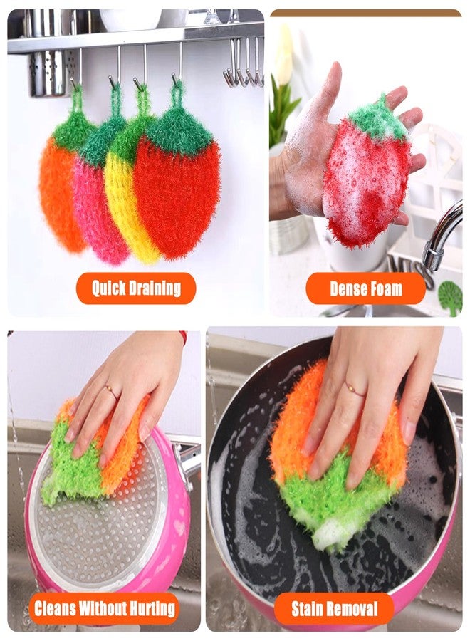 CUGBO 8Pcs Acrylic Dish/Pot Scrubbers for Kitchen Dish Washing/Washcloth, Hand-Knitted Washing Rags Towel, Non-Scratch for Stainless Steel(Mixed Color) - Image 3