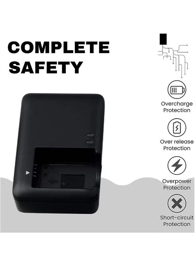 CB-2LC NB-10L Battery Charger Compatible with Canon EOS Rebel: CB-2LC CB-2LCE PowerShot SX40 HS SX50 HS SX60 HS G1X G3X G15 G16 Digital Camera with Power Supply Cord, Black - Image 2