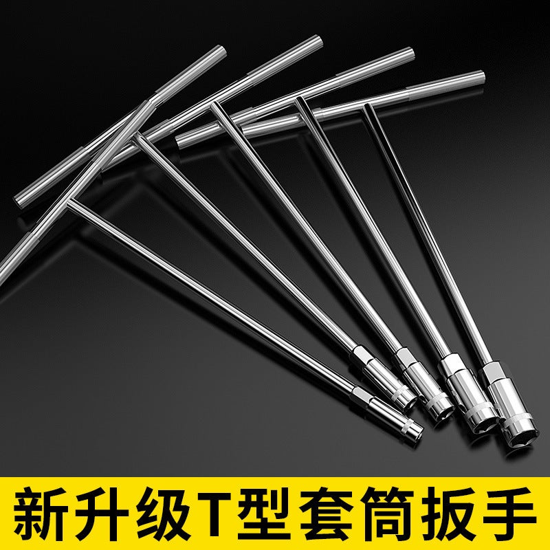 Manual T-shaped socket wrench 6-19 multifunctional T-shaped external hexagonal wrench car and motorcycle repair tools 8mm - Image 4