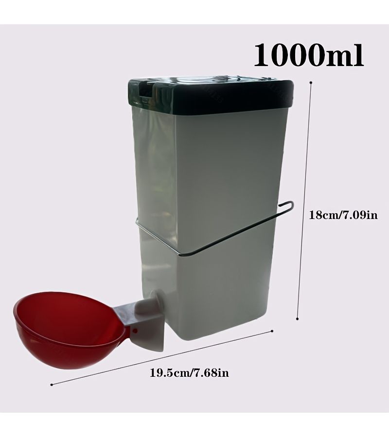 2 Pcs 20.29oz Small Animal Water Bottle Auto Refill Cage Mount Leak Proof for Rabbits Chickens Ducks Geese Guinea Pigs - Image 2