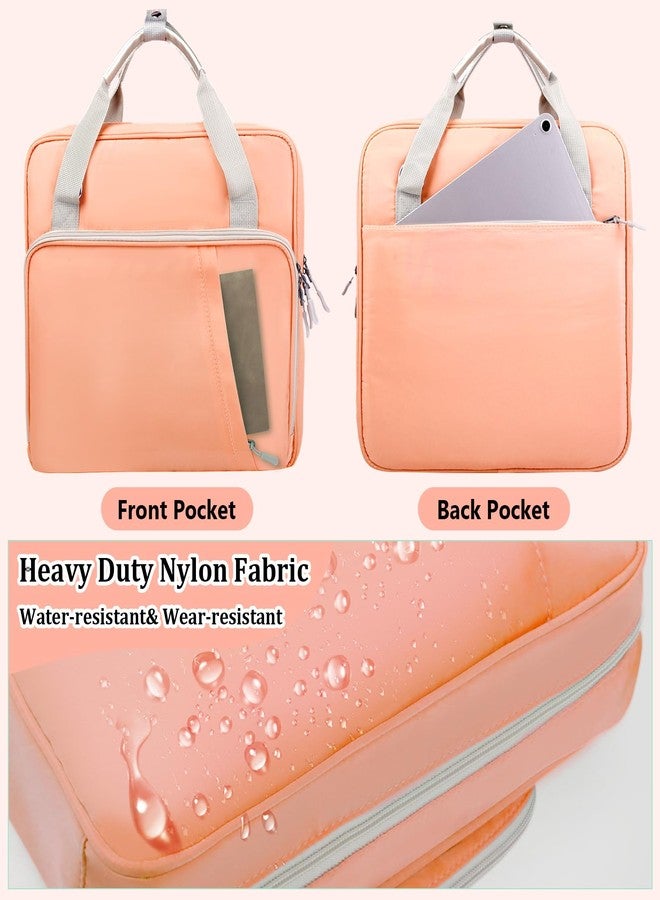 SIYNPAV 3 Ring 2 Inch Zipper Binder with Shoulder Strap, Multi-Pocket Binder with Zipper for 500 Sheet Capacity, Zippered Binder Bag for 15" Tablet for Middle School Students (Pink) - Image 5