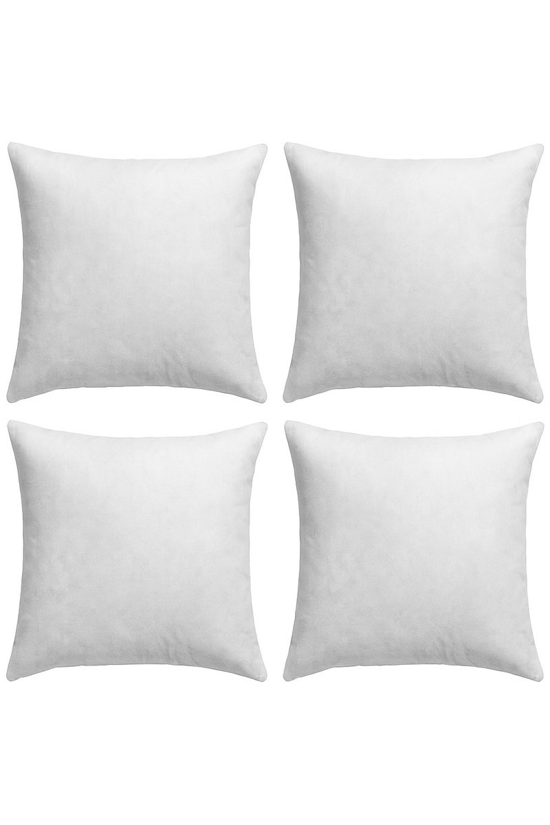 F.A.M.S Sofa Cushion Pillow White Pack of 4 Soft Brushed Microfiber Throw Pillow Insert Comfortable Plush Comfort and Perfect Support- Pillows for Sofa, Bed and Couch - Image 3