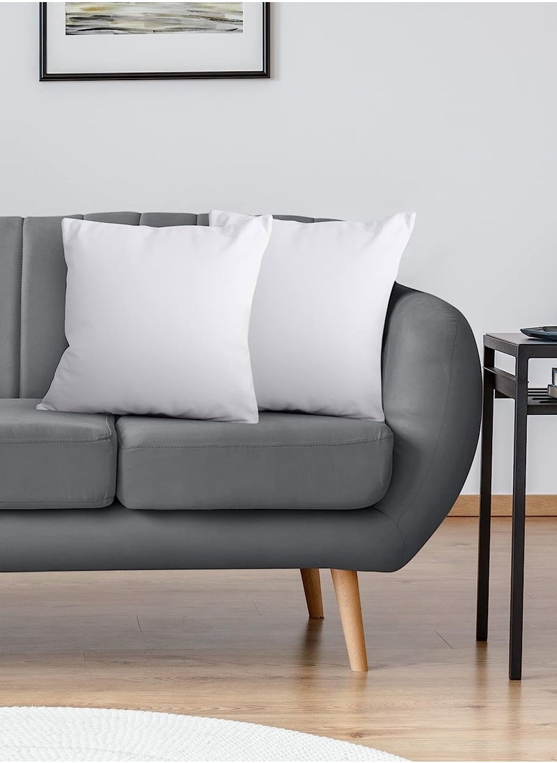 F.A.M.S - Sofa Cushion Pillow White Pack of 4 Soft Brushed Microfiber Throw Pillow Insert Comfortable Plush Comfort and Perfect Support- Pillows for Sofa, Bed and Couch - Image 1