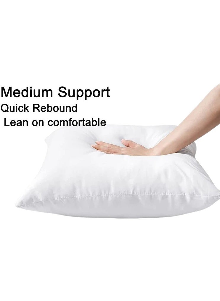 F.A.M.S - Sofa Cushion Pillow White Pack of 4 Soft Brushed Microfiber Throw Pillow Insert Comfortable Plush Comfort and Perfect Support- Pillows for Sofa, Bed and Couch - Image 1