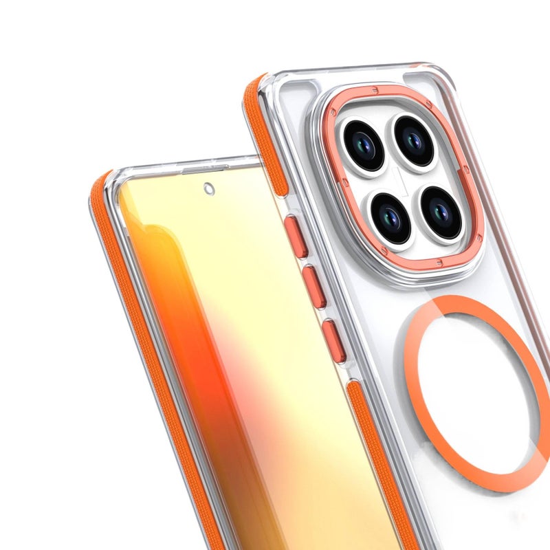 MS TPU+PC MagSafe Case for redmi12【】 with Two-Tone Design and Strong Magnetic plus Shockproof plus Drop Protection in White - Image 3