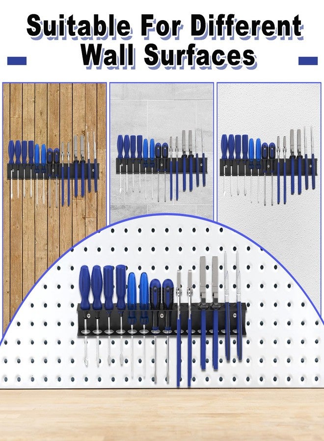 iCHKED VIREOO Screwdriver Organizer Wall Mount, Screw Driver Holder,Metal Plier Rack Utility Tool Rack Organizers and Storage Rack for Garage, Workshop,Workbench,Tool Chest Cart - Image 5