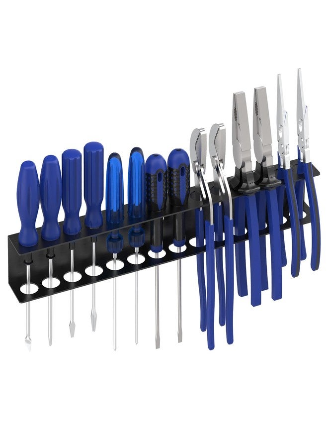 iCHKED VIREOO Screwdriver Organizer Wall Mount, Screw Driver Holder,Metal Plier Rack Utility Tool Rack Organizers and Storage Rack for Garage, Workshop,Workbench,Tool Chest Cart - Image 1