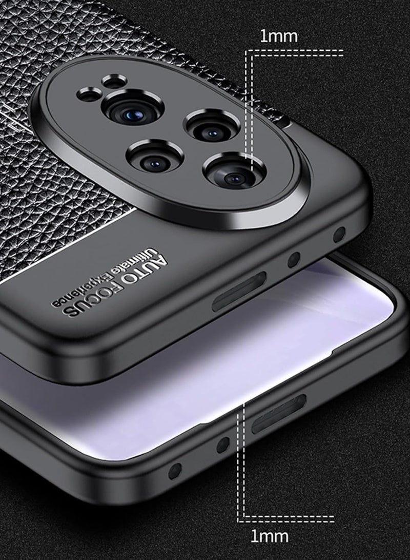 أوتو فوكس جراب حمايه سيليكون تصميم2 مقاوم للصدمات حمايه للكاميرا متوافق مع Honor 200 Pro (اسود) - Image 2