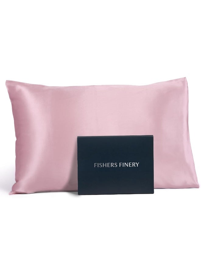 Fishers Finery 19mm 100% Pure Mulberry Silk Pillowcase, Quality Tested (English Rose, Q) - Image 3
