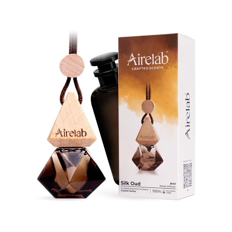 Airelab Silk Oud Car Scents Air Freshener | Automotive Hanging Diffuser with whole Fragrance Inspired by LV Ombré Nomade | luxury Unisex Car Perfume with Odour Eliminator & Long Lasting Formula - 8ml - Image 1