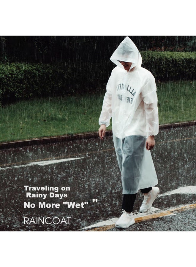 Bwnk Non-disposable Eva Raincoat 100g Outdoor Hooded Four-on One-piece Blue Rain Poncho - Image 2