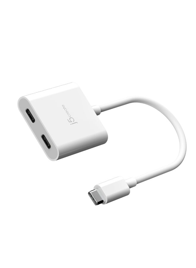 j5create JCA164 USB-C® to Dual USB-C® with Video or Power Delivery