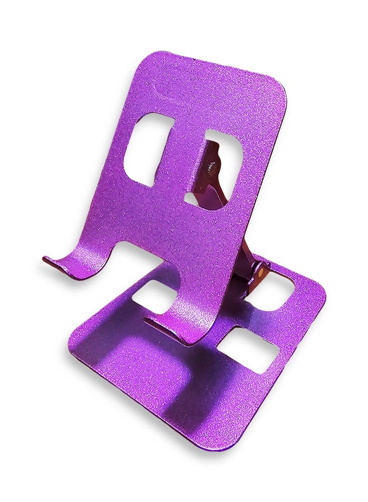 Metal Phone Holder for Desk 360°Rotating , Portable & Foldable Cell Phone Stand for Office & Kitchen, Adjustable Tablet Stand for All Mobile Phones K72 - Image 3