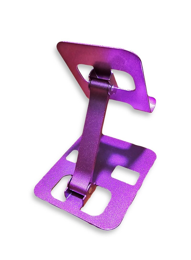 Metal Phone Holder for Desk 360°Rotating , Portable & Foldable Cell Phone Stand for Office & Kitchen, Adjustable Tablet Stand for All Mobile Phones K72 - Image 4