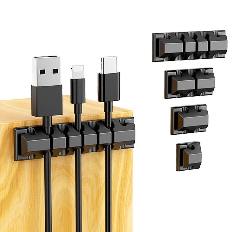 Porous Storage Silicone Desktop Organizer Line Card Data Cable Hub Seamless Self-Adhesive Winder - Image 2