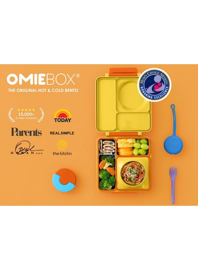 OMIE صندوق أومي أومي بوكس لوجبات الأطفال - صندوق غداء معزول مع جرة طعام مقاومة للتسرب - 3 أقسام، 2 مناطق حرارة - (أشعة الشمس) (مفرد) - Image 2
