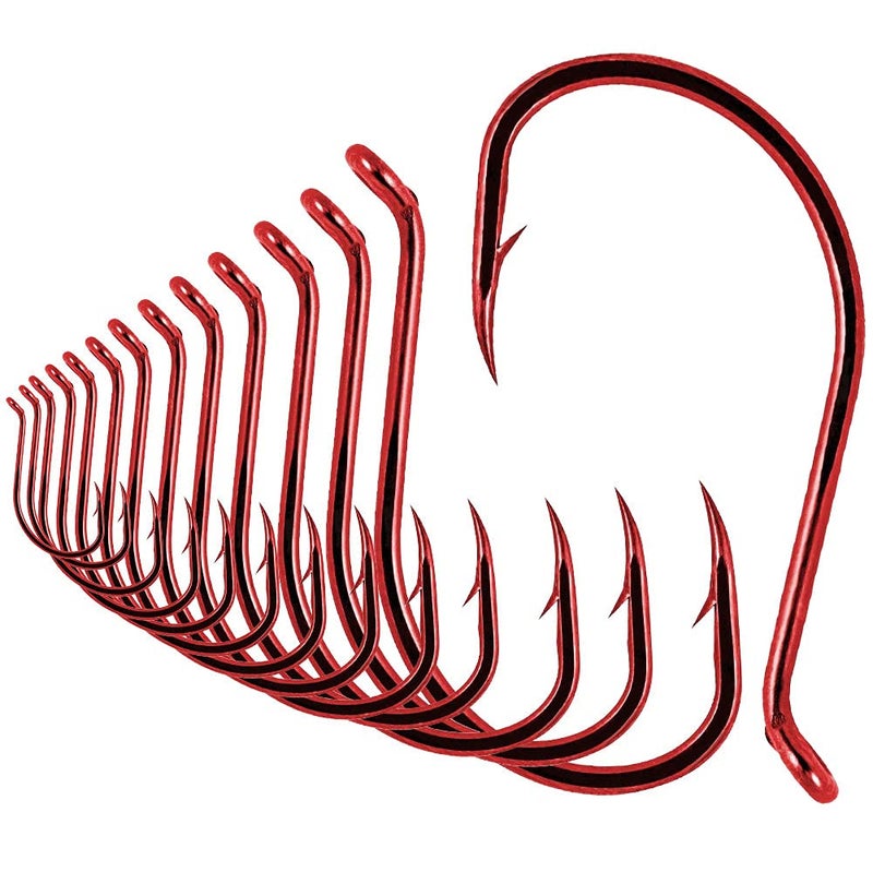 XFISHMAN Octopus Hook - 1/0, Red, 50 Pack - Image 1