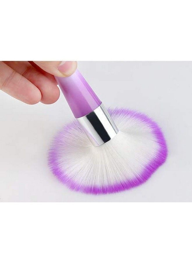 ONWON مجموعة فرشاة مسحوق الأظافر 2 قطعة فرشاة مسحوق ناعمة لإزالة الغبار لفن الأظافر فرشاة تنظيف لمساحيق الأكريليك والمكياج - Image 5