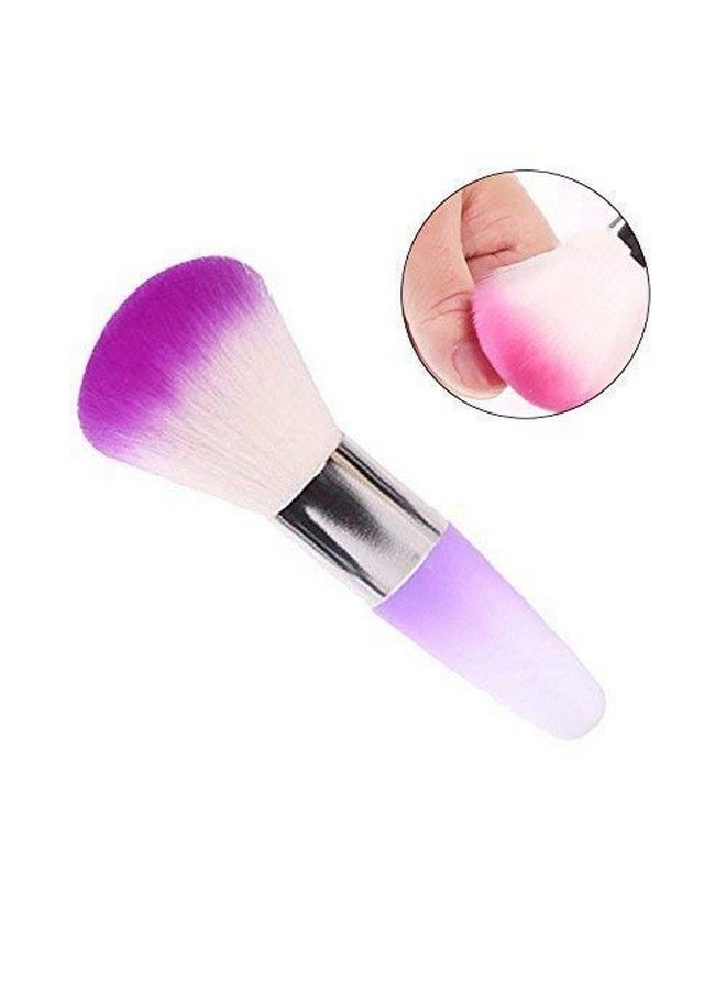 ONWON مجموعة فرشاة مسحوق الأظافر 2 قطعة فرشاة مسحوق ناعمة لإزالة الغبار لفن الأظافر فرشاة تنظيف لمساحيق الأكريليك والمكياج - Image 4