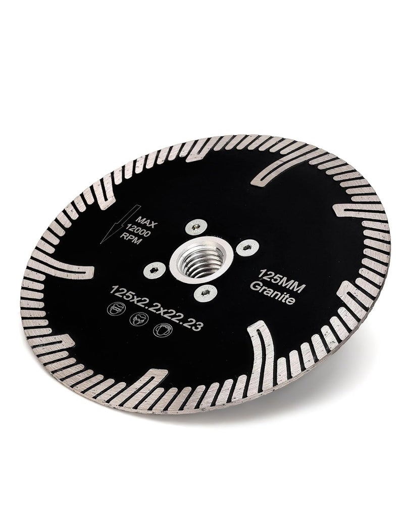 Casaverde 5" Diamond Granite Blade with Removable 5/8-11 Thread Cuts for Granite,Marble,Engineered Stone and Ceramic Tiles - Image 2