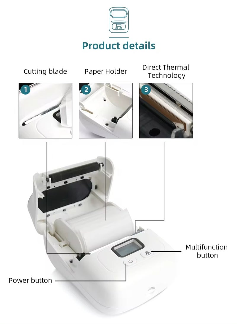Phomemo M120 Label Maker Barcode Printer Bluetooth Thermal Label Maker Machine for Retail QR Code Small Business - Image 4