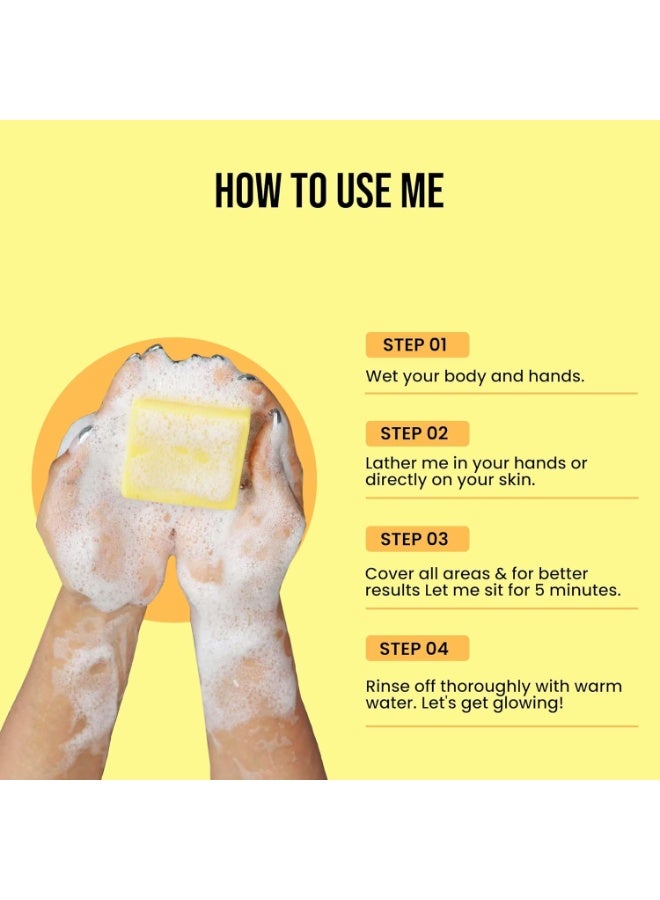 GHAR SOAPS Kojic Acid 2% Soap with Niacinamide | For Pigmentation, Sun Damage, Brightening Underarm & Minimizes Dark Spot | Soap for Men & Women | Suitable for All Skin Types | (Pack of 1) (100 g) - Image 4