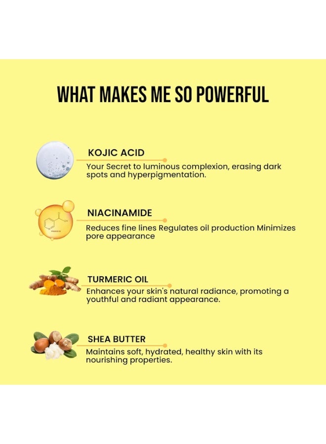 GHAR SOAPS Kojic Acid 2% Soap with Niacinamide | For Pigmentation, Sun Damage, Brightening Underarm & Minimizes Dark Spot | Soap for Men & Women | Suitable for All Skin Types | (Pack of 1) (100 g) - Image 2