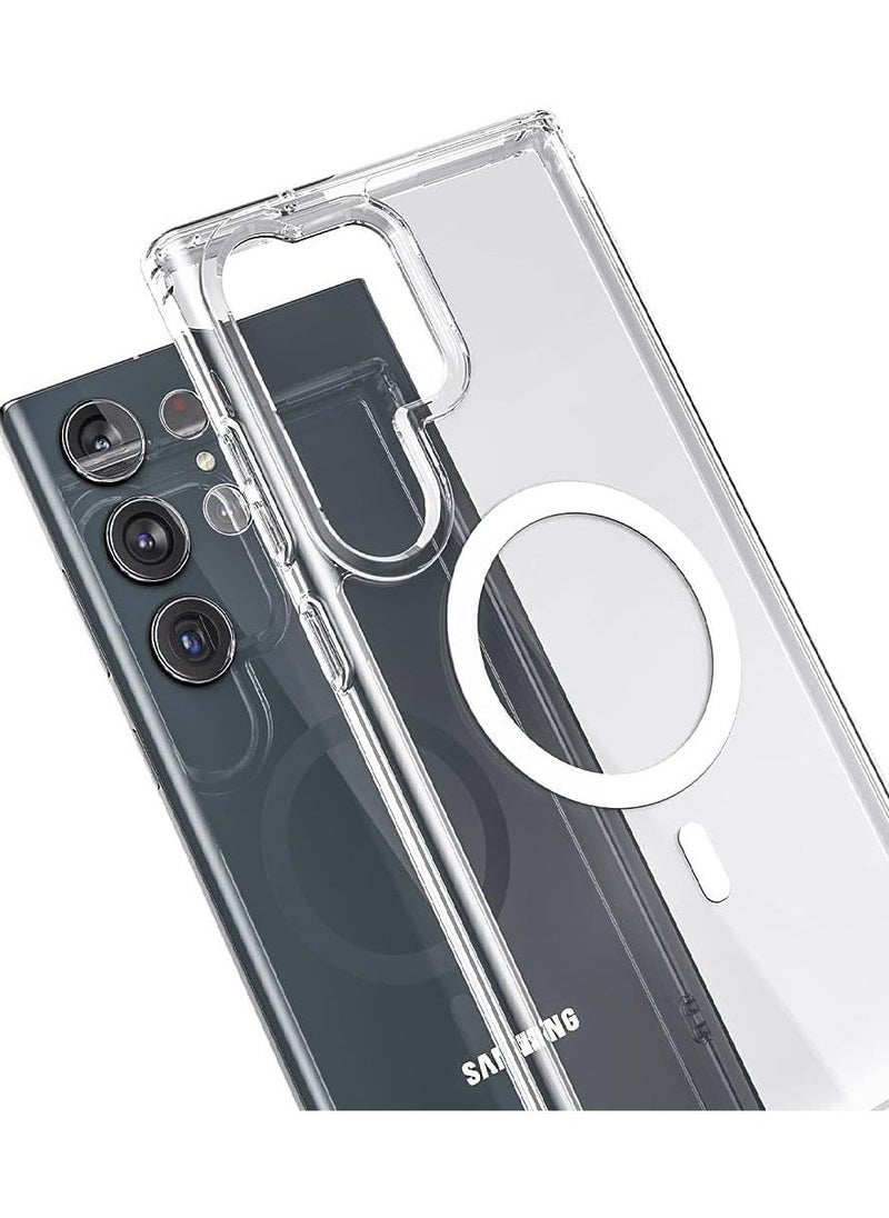 Raxoom Galaxy S23 Ultra Clear Case Mag Safe Magnetic Cover Compatible with Samsung Galaxy S23 Ultra, Shock-Proof Cover Case for Samsung Galaxy S23 Ultra (Magnetic Cove Clear)  - Image 3