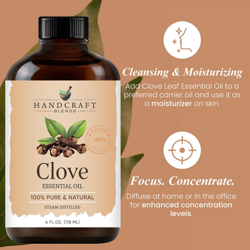 Handcraft Blends Clove Essential Oil - Huge 4 Fl Oz - 100% Pure and Natural - Premium Grade Essential Oil for Diffuser and Aromatherapy - Image 5