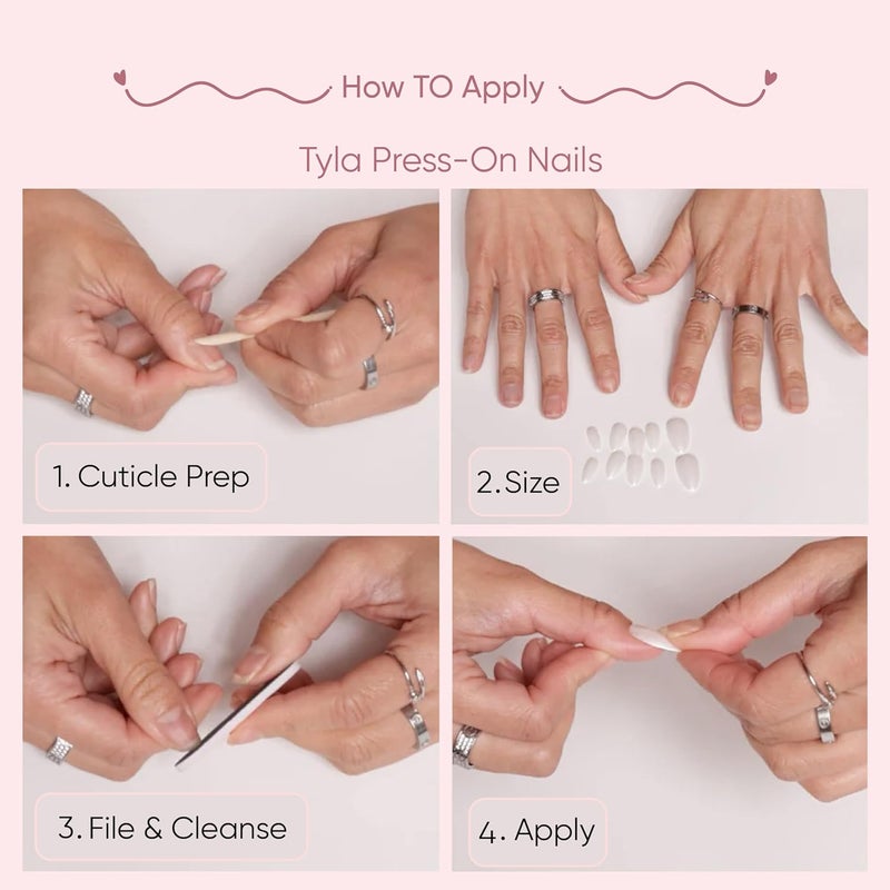 tyla Almond Press on Nails 24-Piece Set, 06 Neon - Image 3