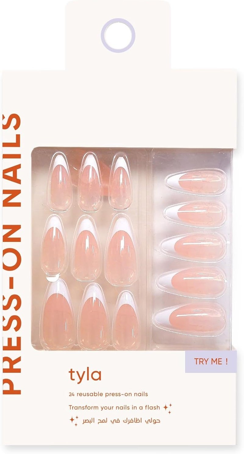 tyla Almond Press on Nails 24-Piece Set, 06 Neon - Image 1