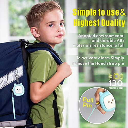 VIGOROAD Safe Sound Personal Alarm, VIGOROAD 2 Pack 130 dB Loud Siren Song Emergency Security Alarm Keychain with LED Light, Personal Sound Safety Siren for Women, Men, Children, Elderly (Blue/Pink) - Image 4