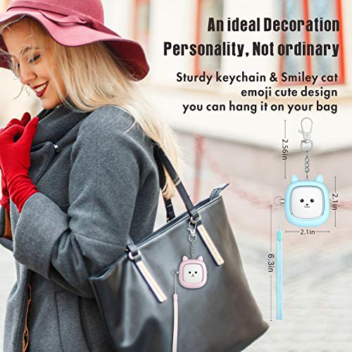 VIGOROAD Safe Sound Personal Alarm, VIGOROAD 2 Pack 130 dB Loud Siren Song Emergency Security Alarm Keychain with LED Light, Personal Sound Safety Siren for Women, Men, Children, Elderly (Blue/Pink) - Image 5
