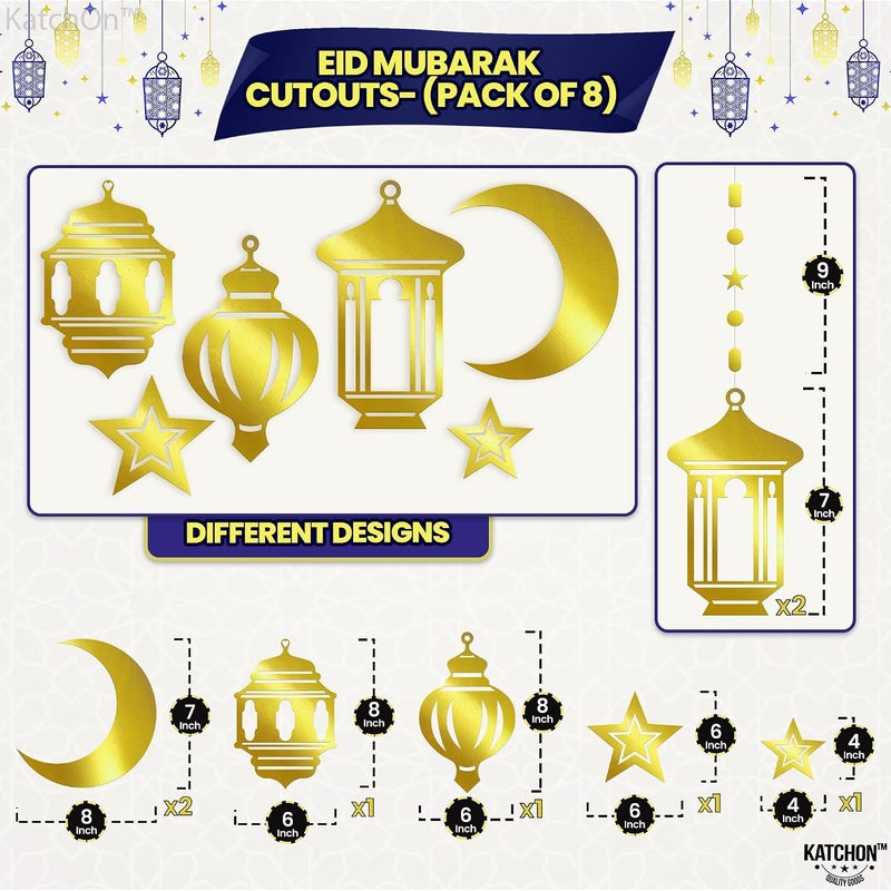 KATCHON Eid Mubarak Garland Decor – Islamic Eid Party Garland for Decorations – Pack of 1 - Image 3
