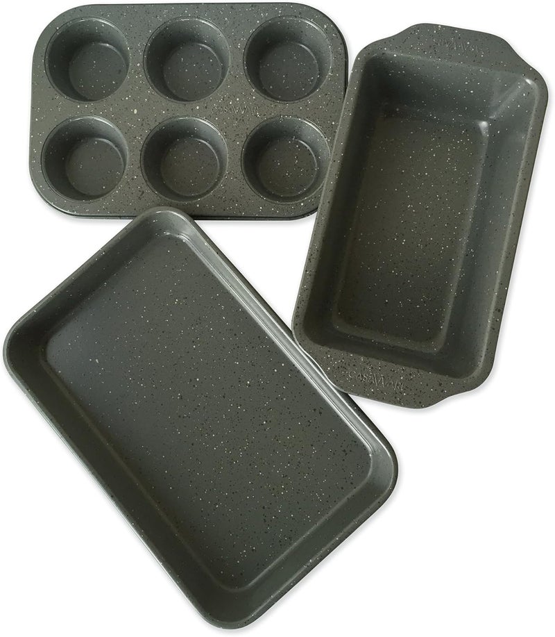 casaWare مجموعة فرن توستر 3 قطع (جرانيت فضي) - Image 1