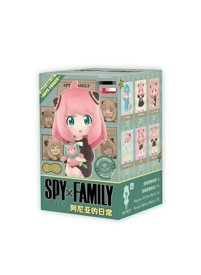 POPMART Bubble Mart Spy Playhouse Ania's Daily Series Tide Play Hand-held Blind Box Ceremony Ornaments-Color:1 Random