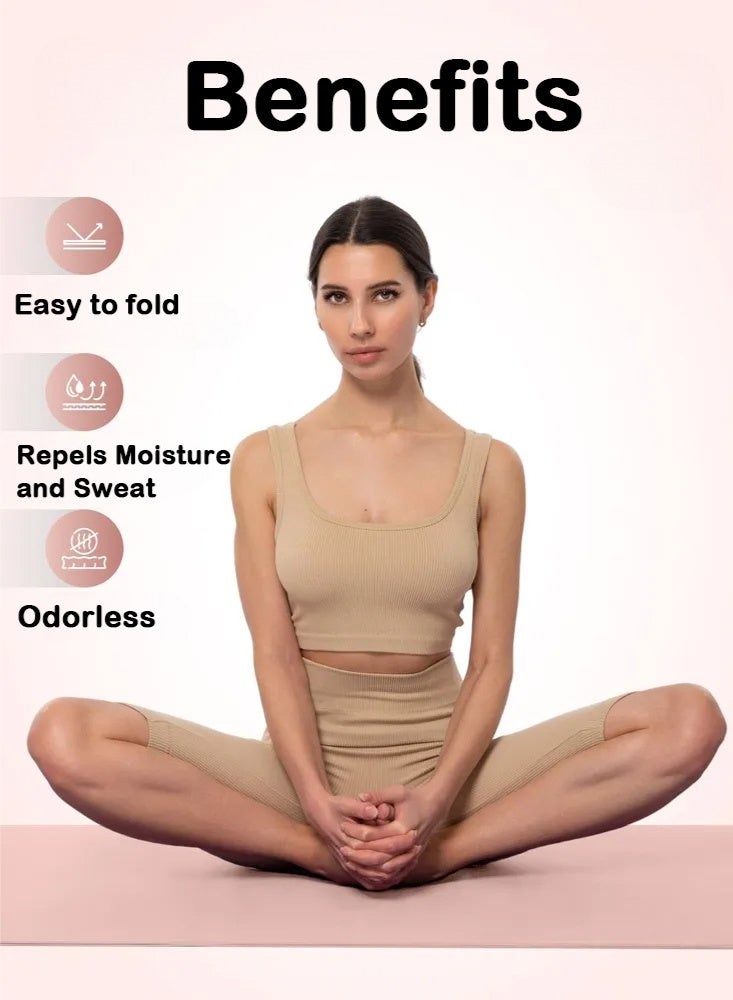 PHISMA Yoga Mat, Extra Thick 6MM TPE Fitness Exercise Mat with Carrying Sling & Storage Bag - Non-Slip Dual-Sided (183x80cm) - (Pink) - Image 4