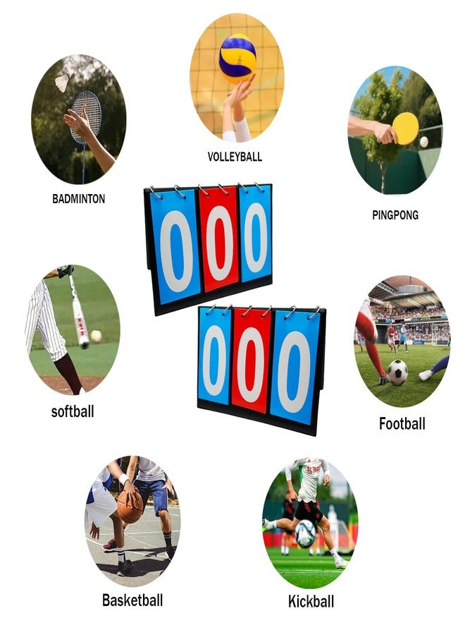 GRSECPO Portable Flip Scoreboard for Table Top Games Multi-Sport Score Keeper (Basketball, Soccer, Tennis & More) - Image 3